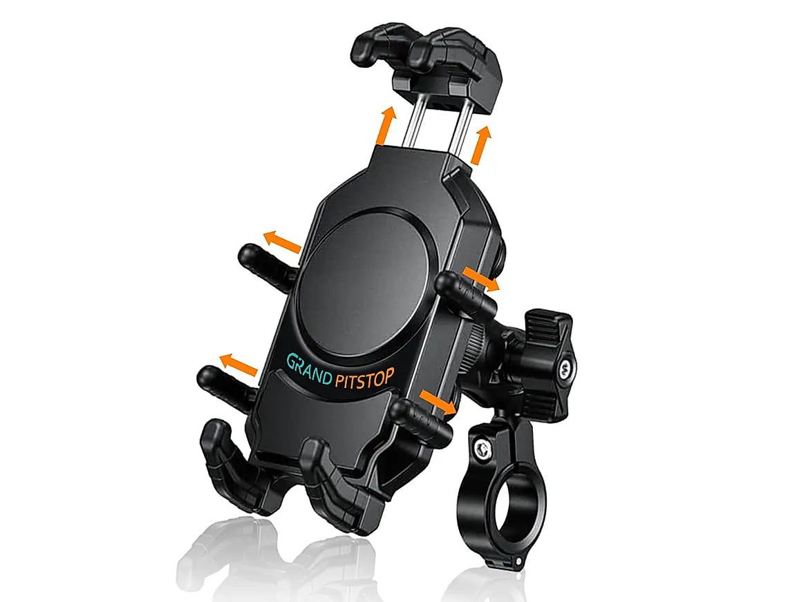 GRANDPITSTOP 4-SIDED GRIP WITH ANTI VIBRATION MOBILE MOUNT - BLACK