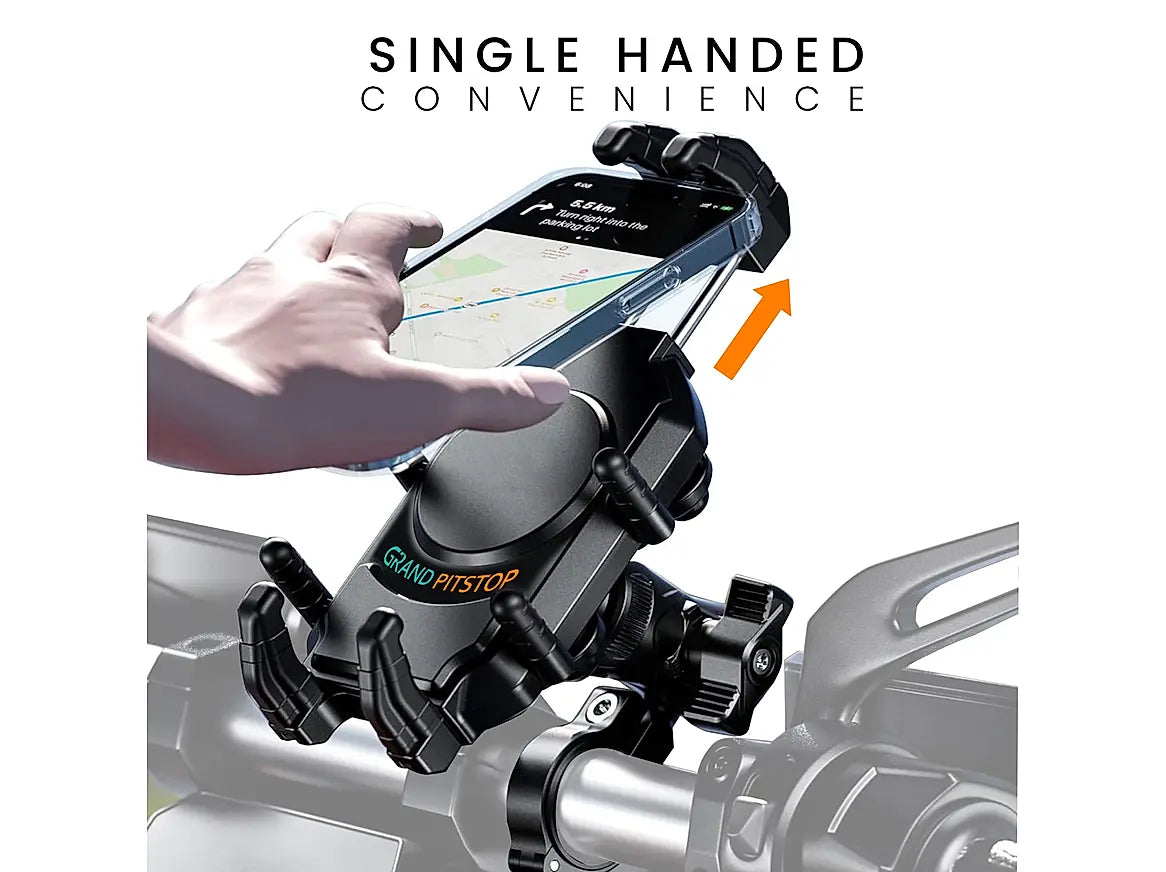 GRANDPITSTOP 4-SIDED GRIP WITH ANTI VIBRATION MOBILE MOUNT - BLACK