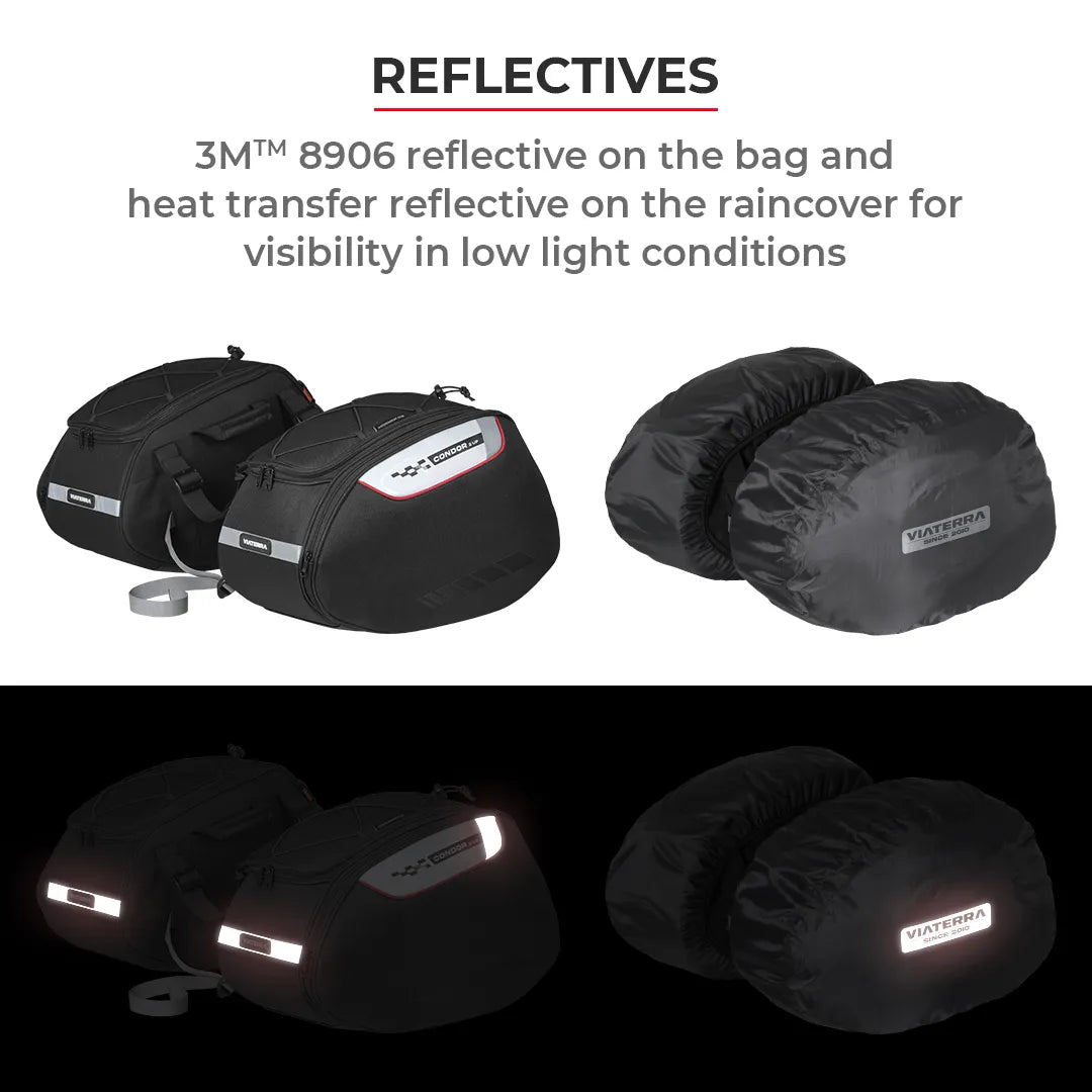 VIATERRA CONDOR - 100% WATERPROOF MOTORCYCLE SADDLE BAGS