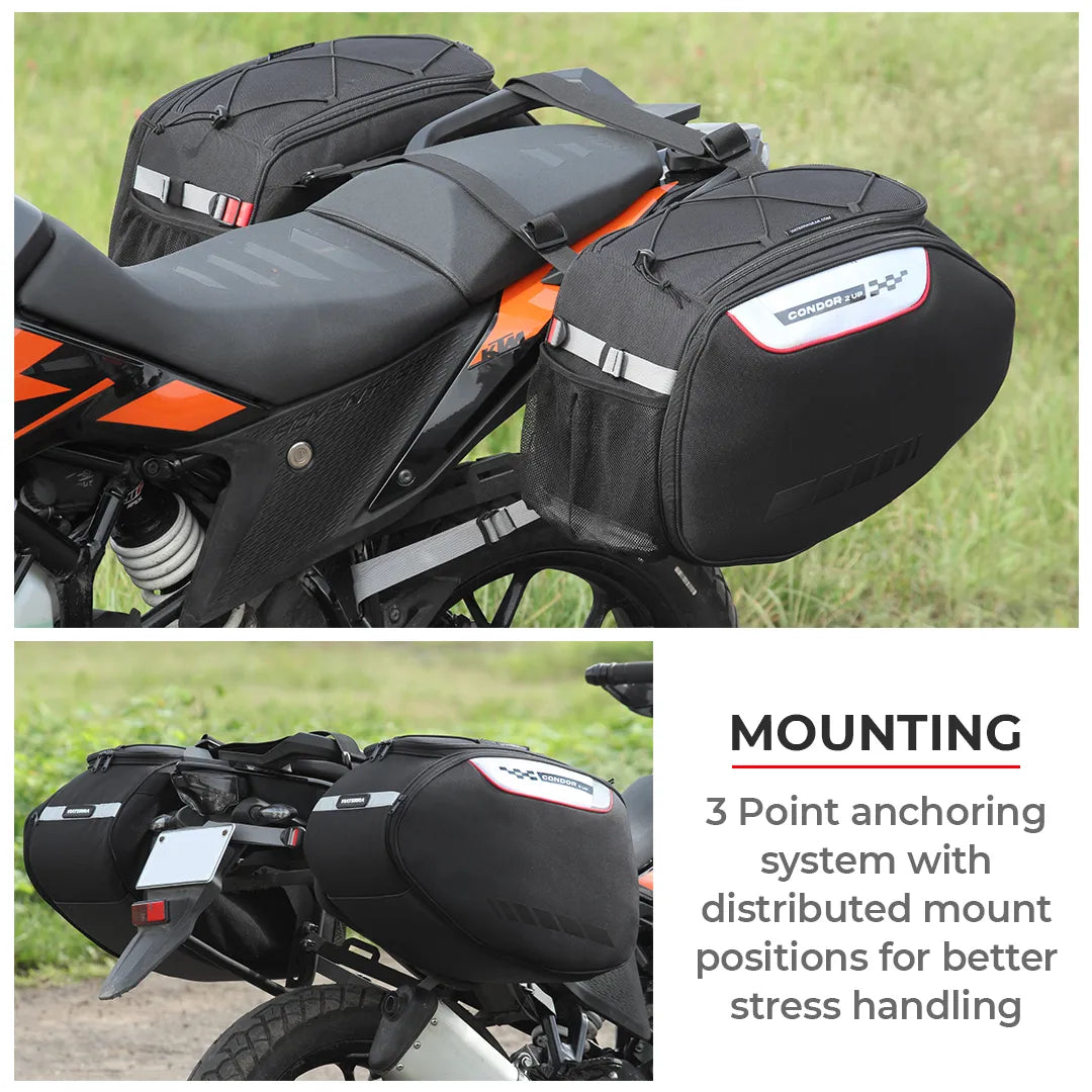 VIATERRA CONDOR - 100% WATERPROOF MOTORCYCLE SADDLE BAGS