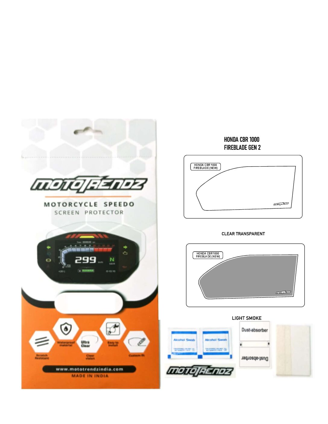 Motorcycle Speedo Screen Protector – HONDA CBR 1000 RR FIREBLADE GEN 2
