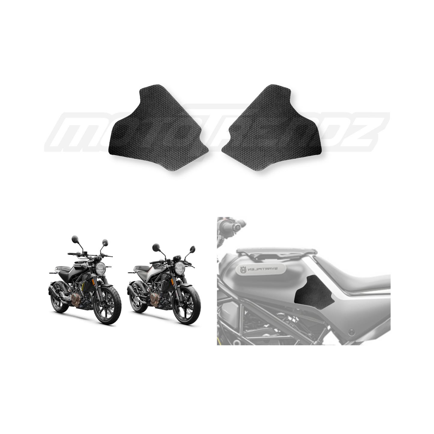 MOTOTRENDZ TRACTION PADS HUSQY VITPILEN/SVARTIPILEN (SIDES)