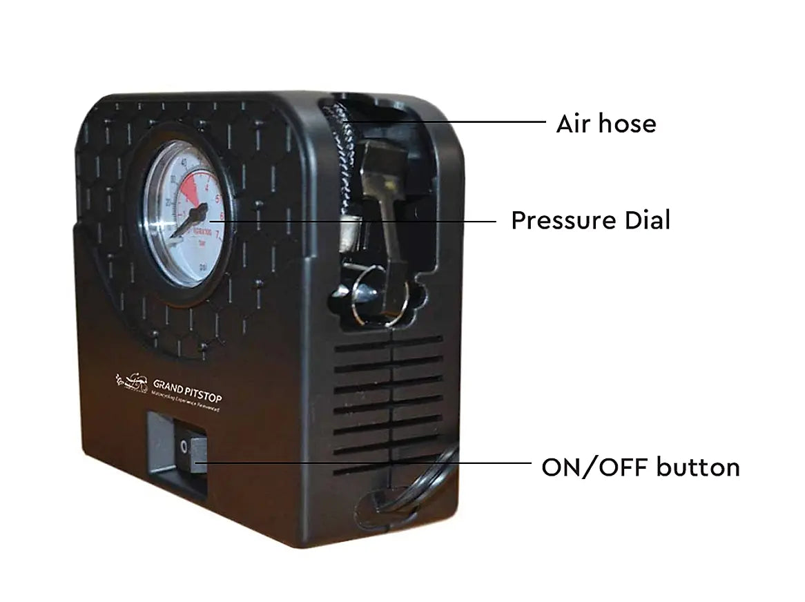 GRANDPITSTOP TYRE INFLATOR WITH DUAL CONNECTING PORT