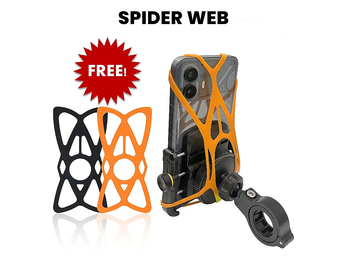 GRANDPITSTOP JAW GRIP MOBILE HOLDER ALUMINIUM WITHOUT CHARGER WITH VIBRATION CONTROLLER - BLACK