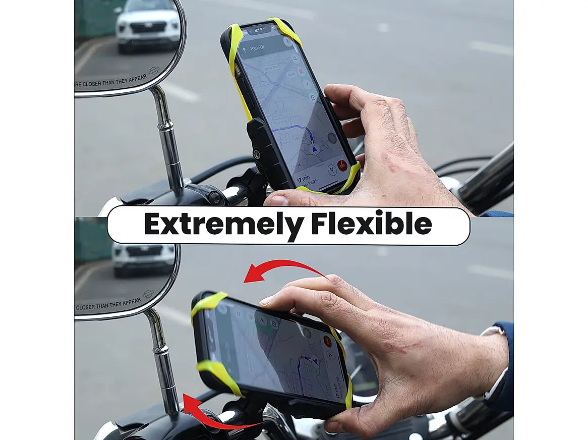 GRANDPITSTOP JAW GRIP MOBILE HOLDER ALUMINIUM WITHOUT CHARGER WITH VIBRATION CONTROLLER - BLACK