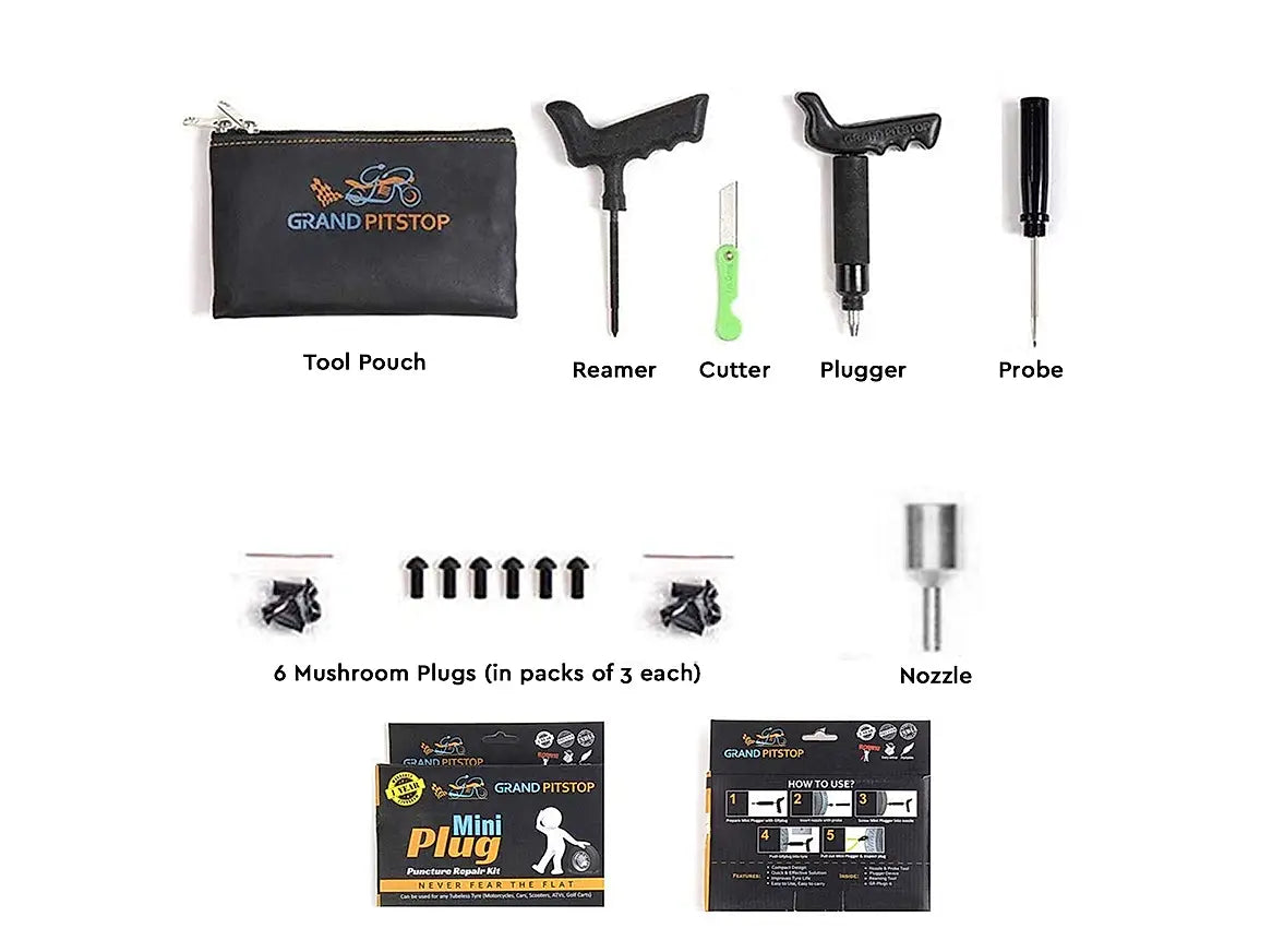 GRANDPITSTOP MINI PLUG PUNCTURE REPAIR KIT