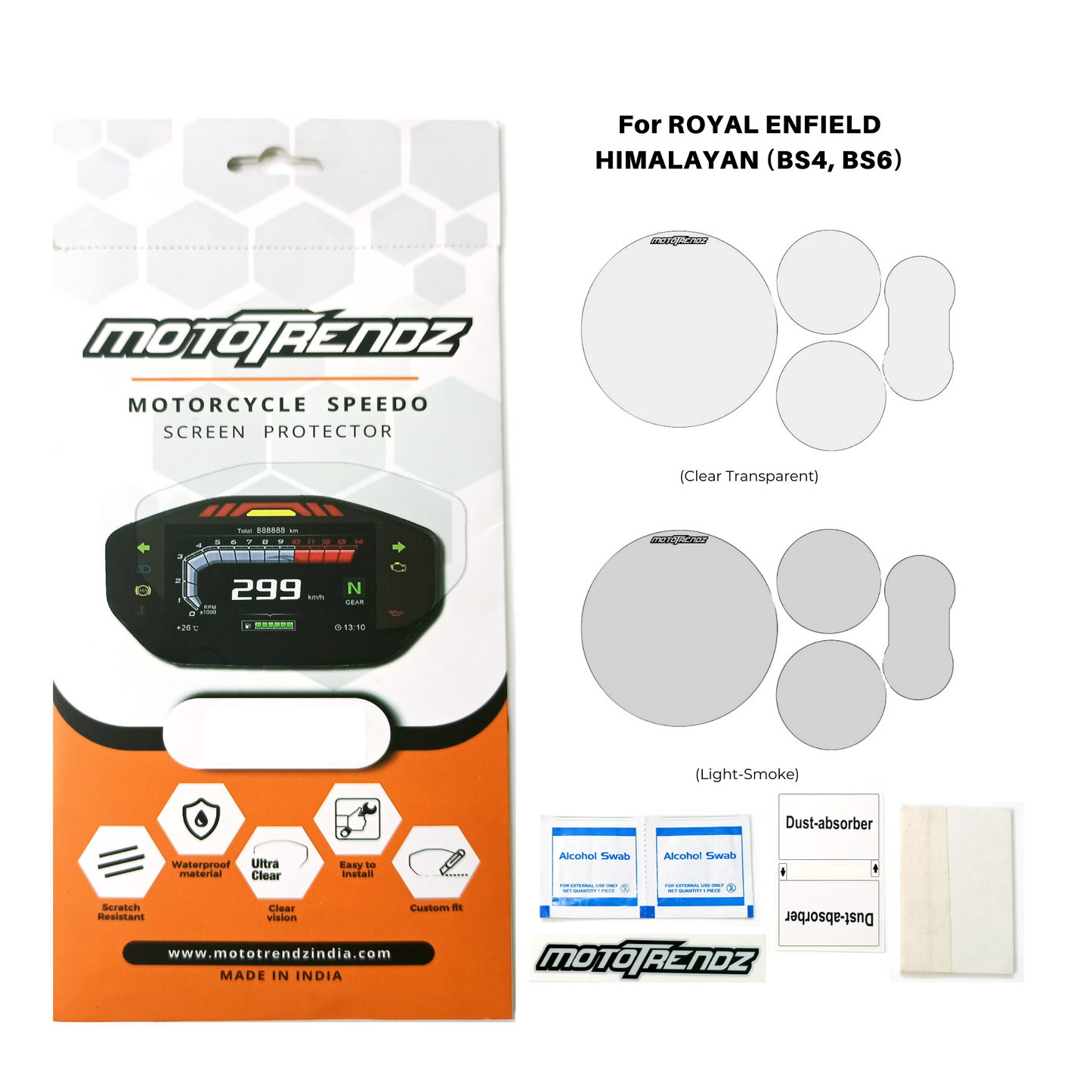 Motorcycle Speedo Screen Protector – Royal Enfield Himalayan (BS4, BS6) +Navigation