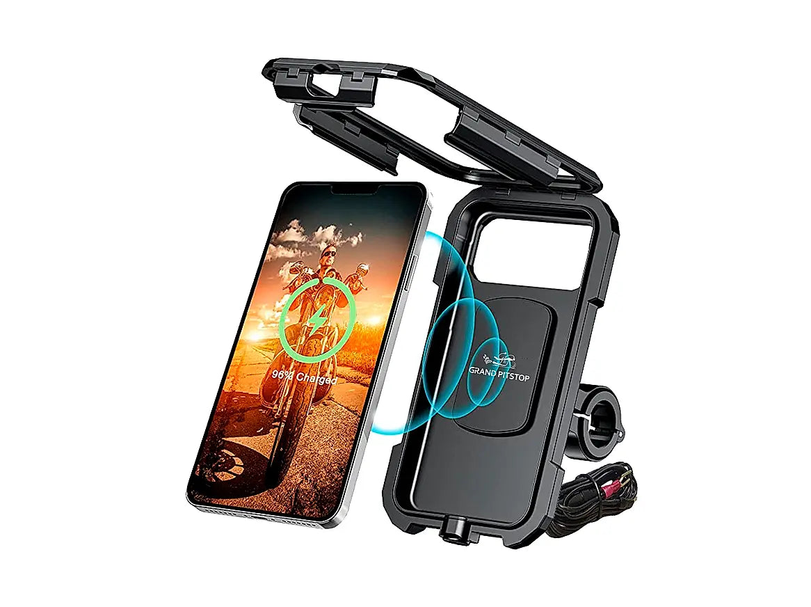 GRANDPITSTOP WATERPROOF CHARGER WITH HANDLE MOUNT MOBILE HOLDER