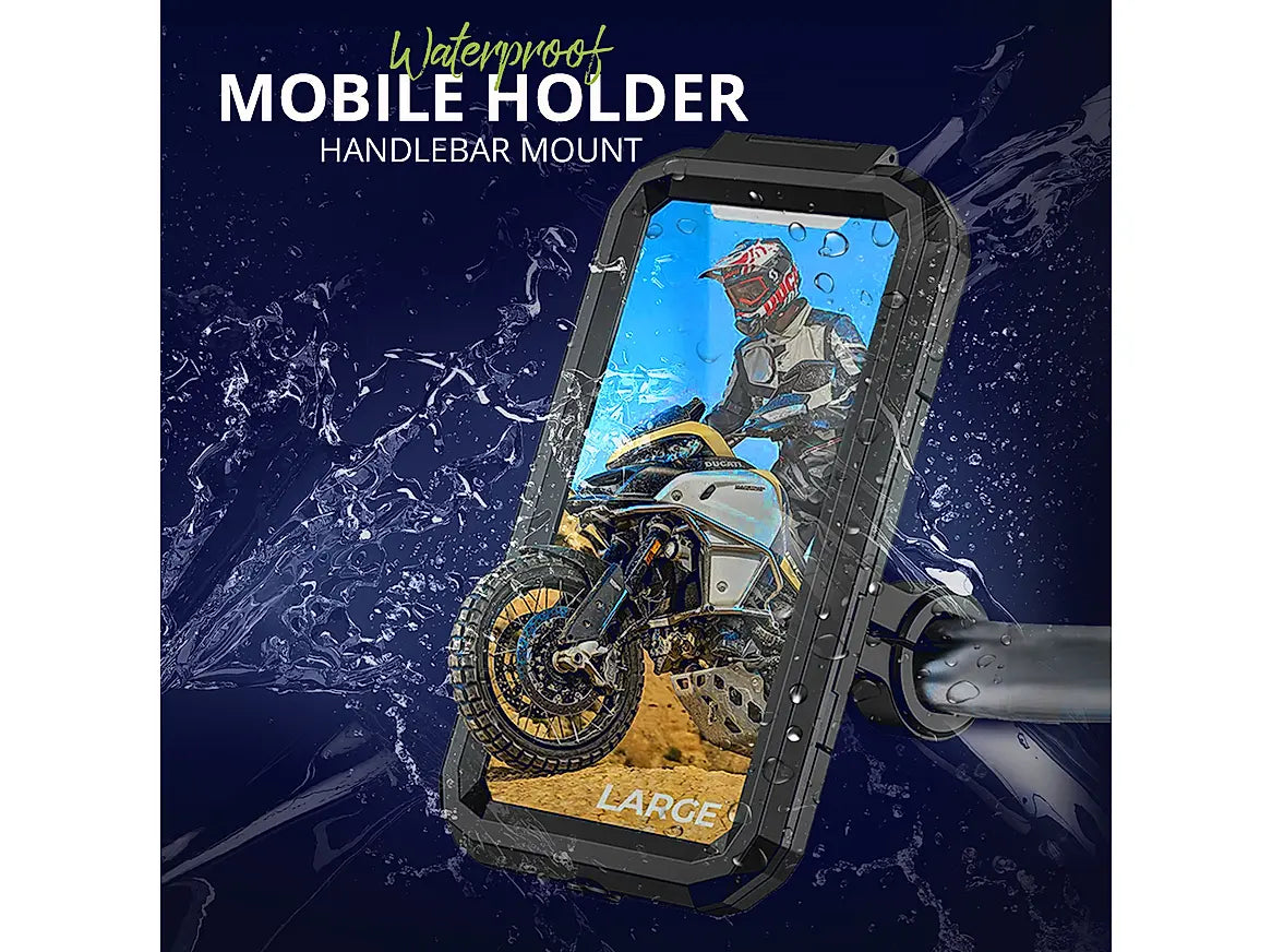 GRANDPITSTOP WATERPROOF CHARGER WITH HANDLE MOUNT MOBILE HOLDER