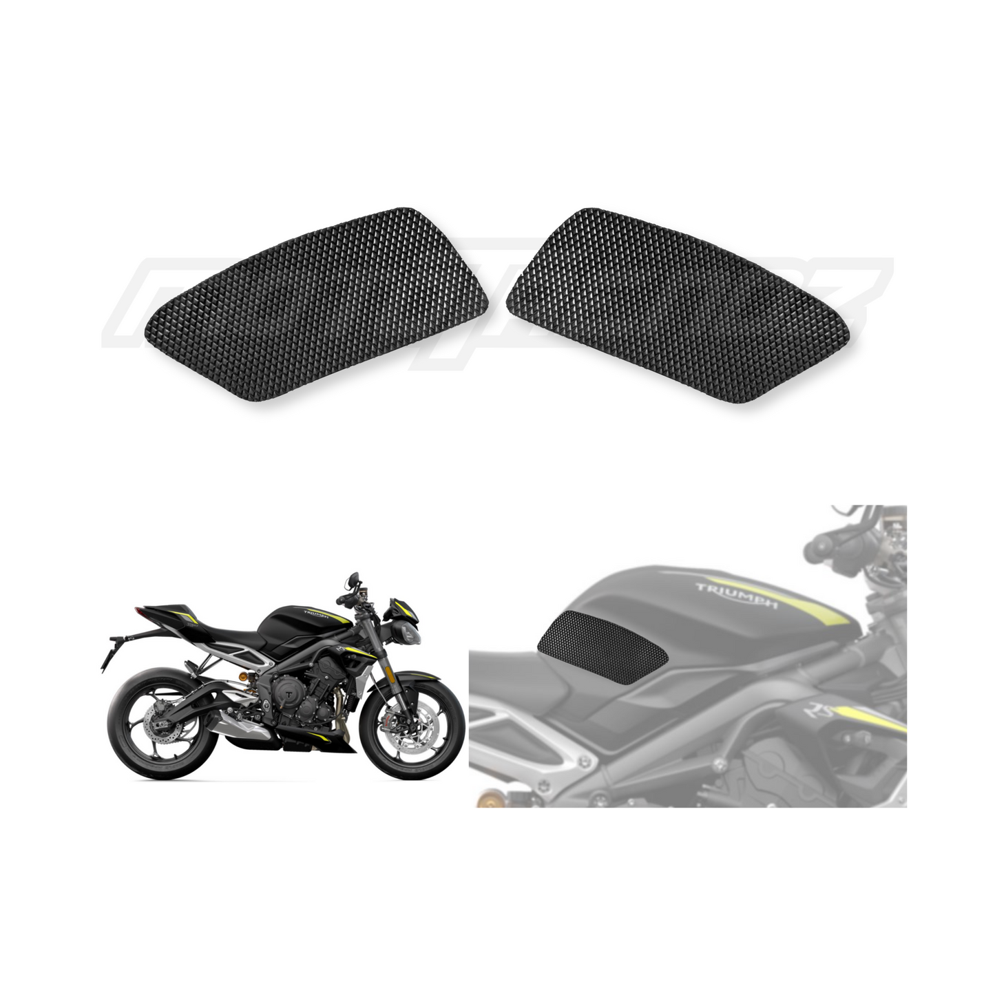 MOTOTRENDZ TRACTION PADS TRIUMPH STREET TRIPLE R / RS (SIDES)