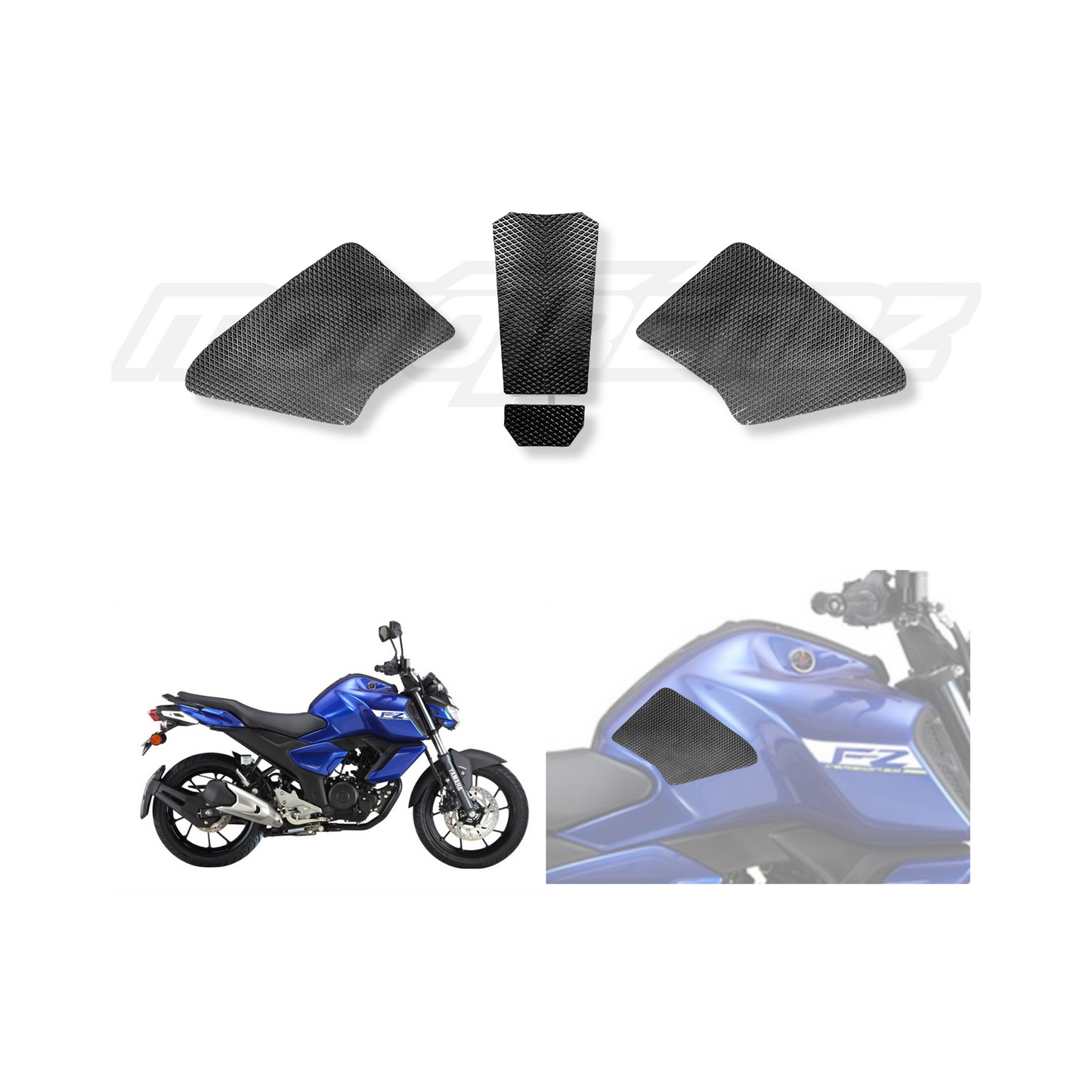 MOTOTRENDZ TRACTION PADS YAMAHA FZS V3 (SIDES)
