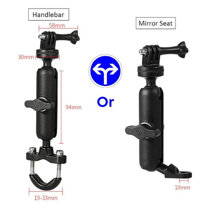 GOPRO/INSTA360/ACTION-CAMERA - BIKE MIRROR+HANDLE MOUNT