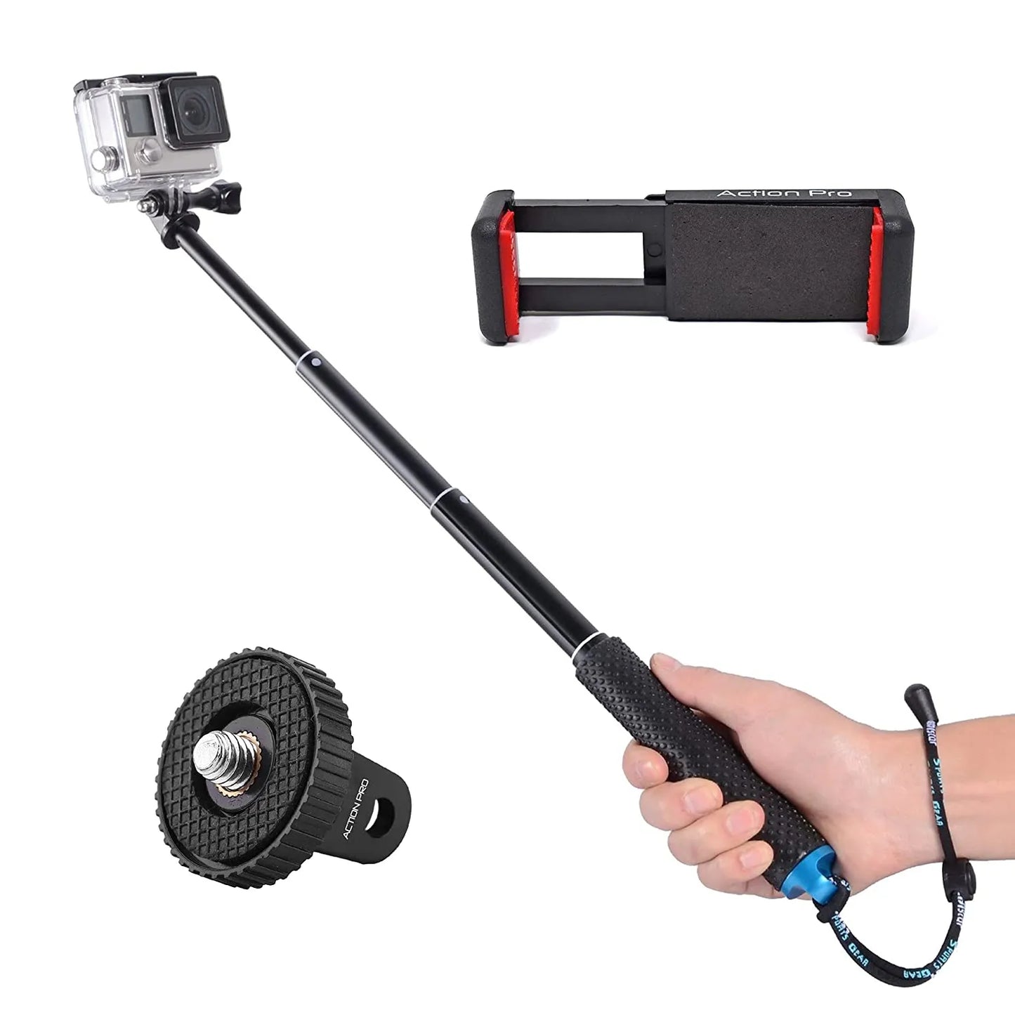 GOPRO/INSTA360/ACTION-CAMERA - 94CMS EXTENDABLE MONOPOD