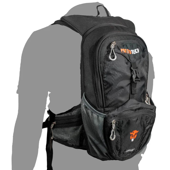 MOTOTECH STEALTH HYDRATION BACKPACK - 8 LITRES - BLACK