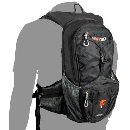 MOTOTECH STEALTH HYDRATION BACKPACK - 8 LITRES - BLACK