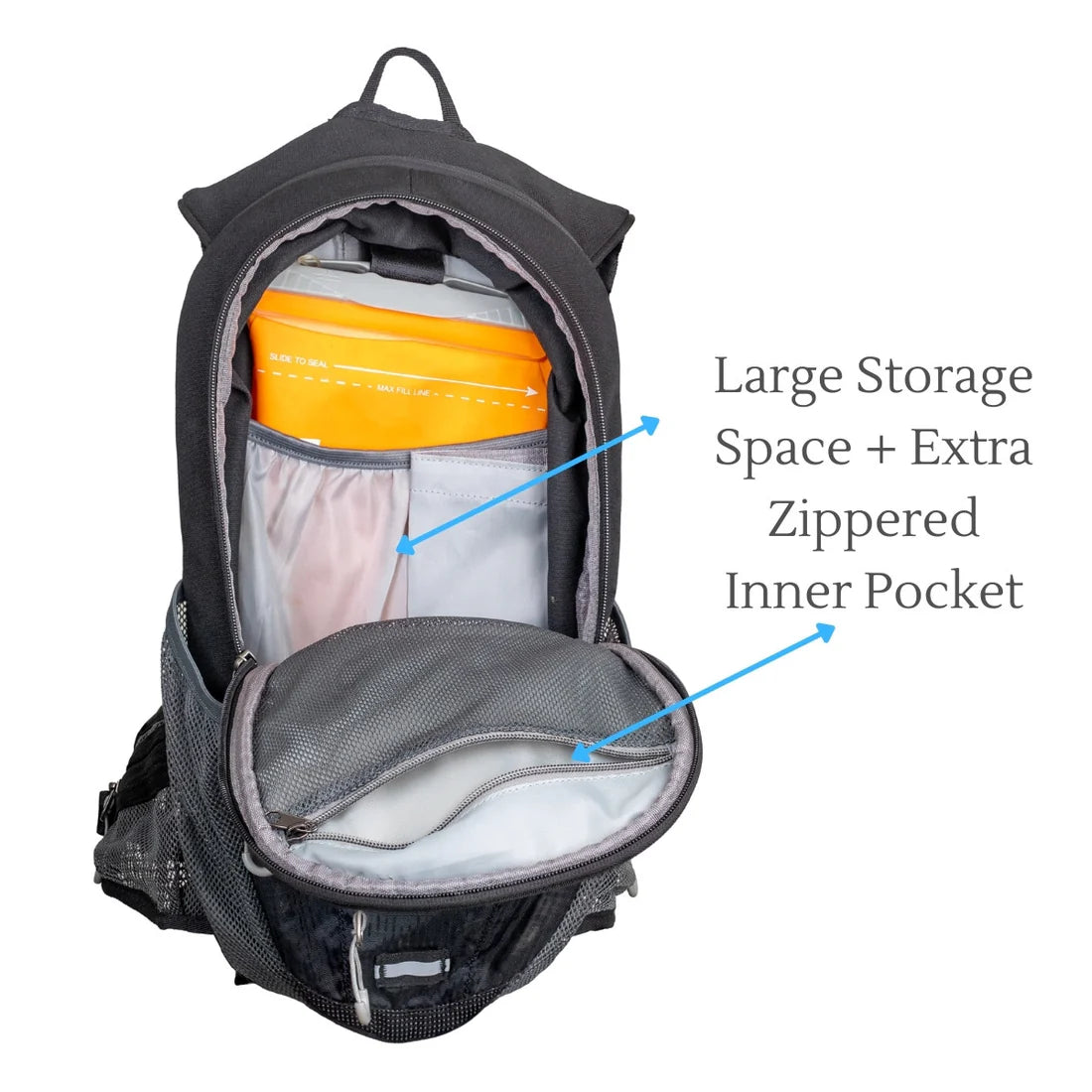 MOTOTECH STEALTH HYDRATION BACKPACK - 8 LITRES - BLACK