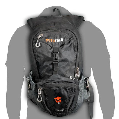 MOTOTECH STEALTH HYDRATION BACKPACK - 8 LITRES - BLACK