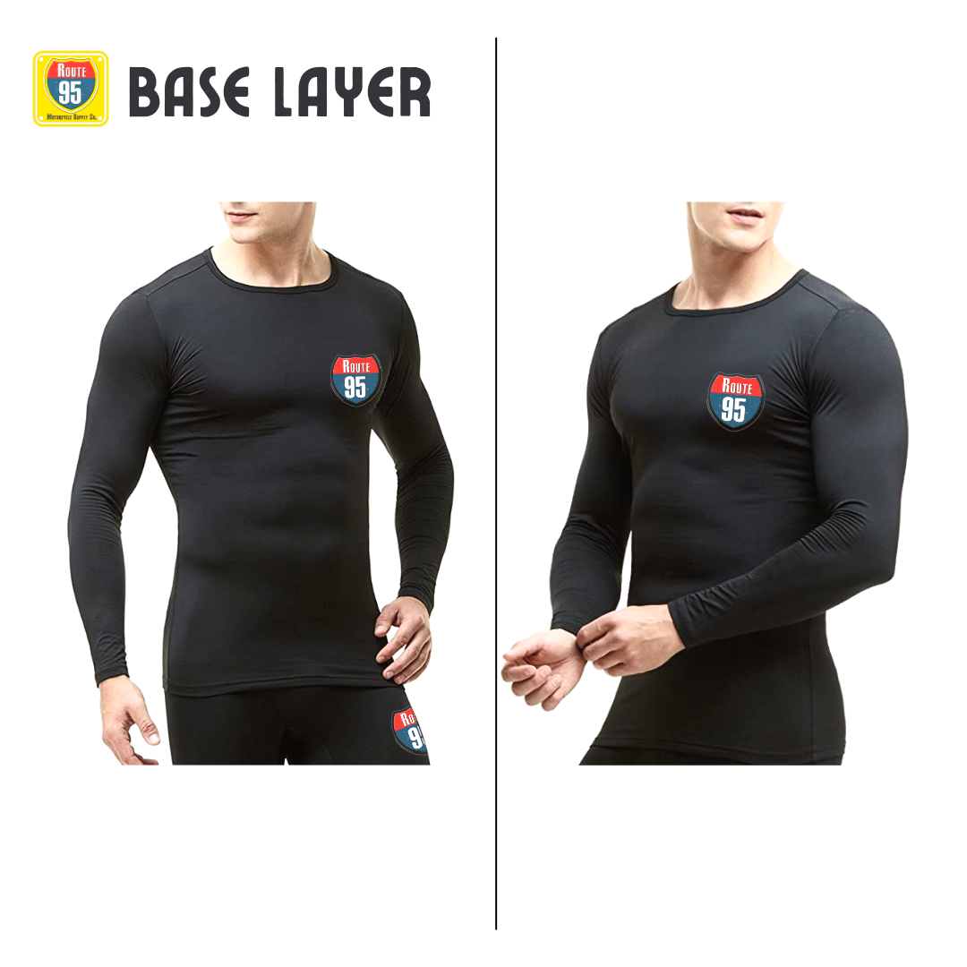 ROUTE95 BASE LAYER - TOP - BLACK