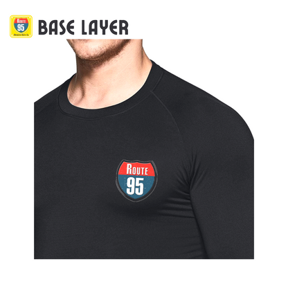 ROUTE95 BASE LAYER - TOP - BLACK