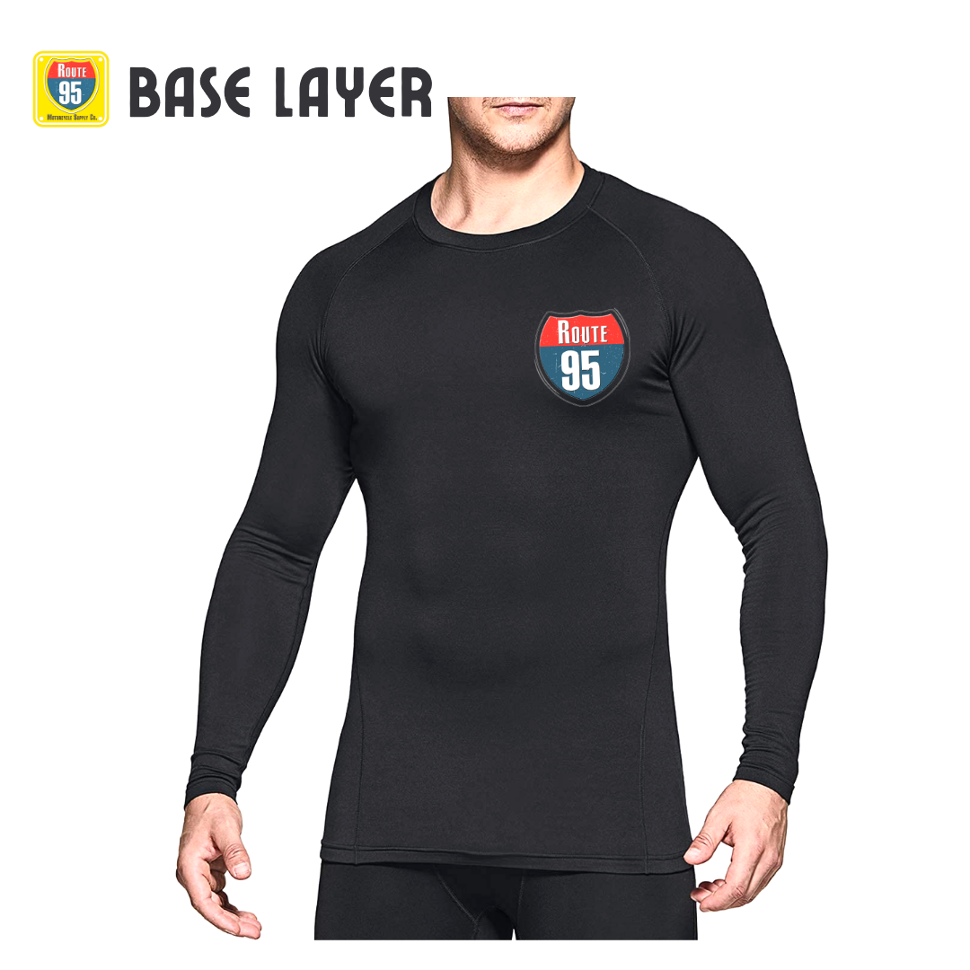 ROUTE95 BASE LAYER - TOP - BLACK