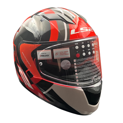 LS2 HELMET FF320 D RING TARGET 7C