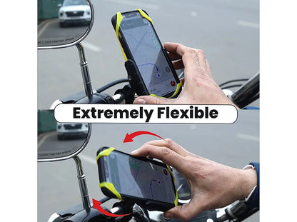 GRANDPITSTOP JAW GRIP MOBILE HOLDER ALUMINIUM WITHOUT CHARGER WITH VIBRATION CONTROLLER - BLACK