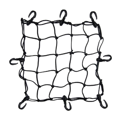 MOTOTECH REFLEXIVE FLEXI HOOK BUNGEE NET - 15"x12" - BLACK
