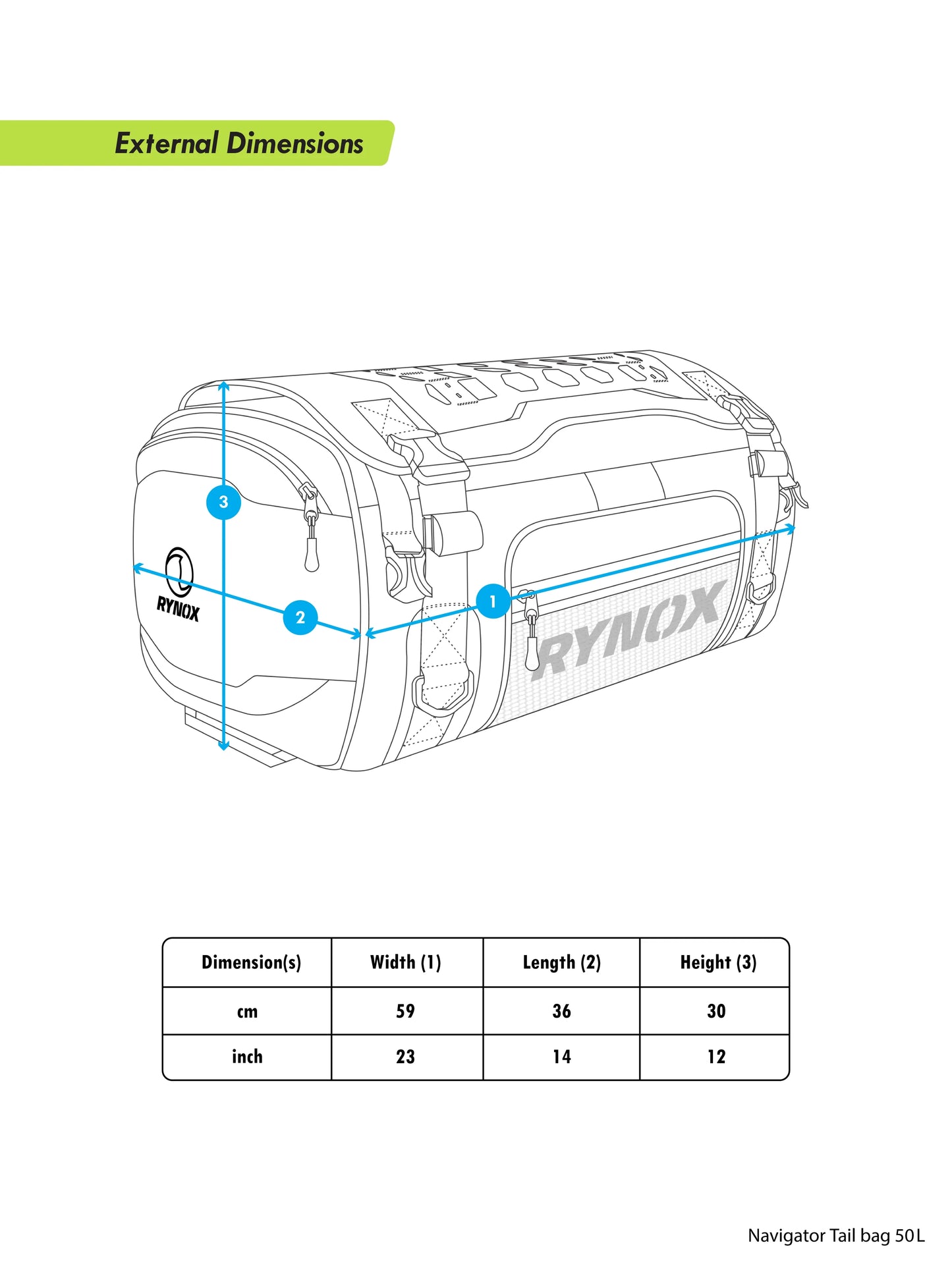 RYNOX NAVIGATOR TAILBAG - 50LTR