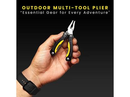 GRANDPITSTOP PREMIUM STAINLESS STEEL SURVIVAL MULTITOOL WITH FOLDING PLIERS