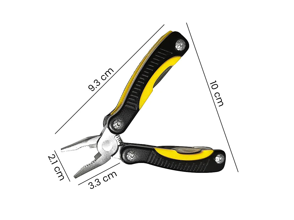 GRANDPITSTOP PREMIUM STAINLESS STEEL SURVIVAL MULTITOOL WITH FOLDING PLIERS