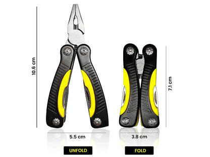 GRANDPITSTOP PREMIUM STAINLESS STEEL SURVIVAL MULTITOOL WITH FOLDING PLIERS