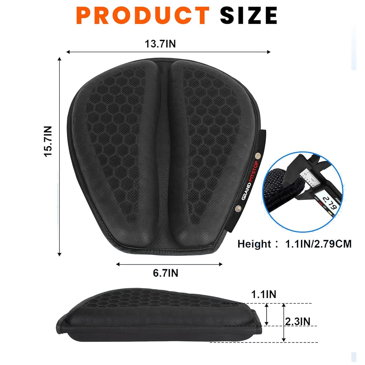 Grandpitstop Honeycomb Gel Air Seat Cushion