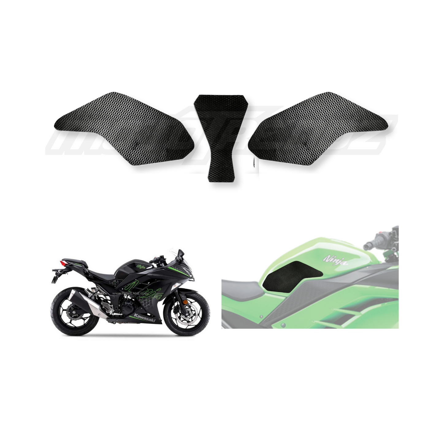 MOTOTRENDZ TRACTION PADS KAWASAKI NINJA 300 (SIDES)